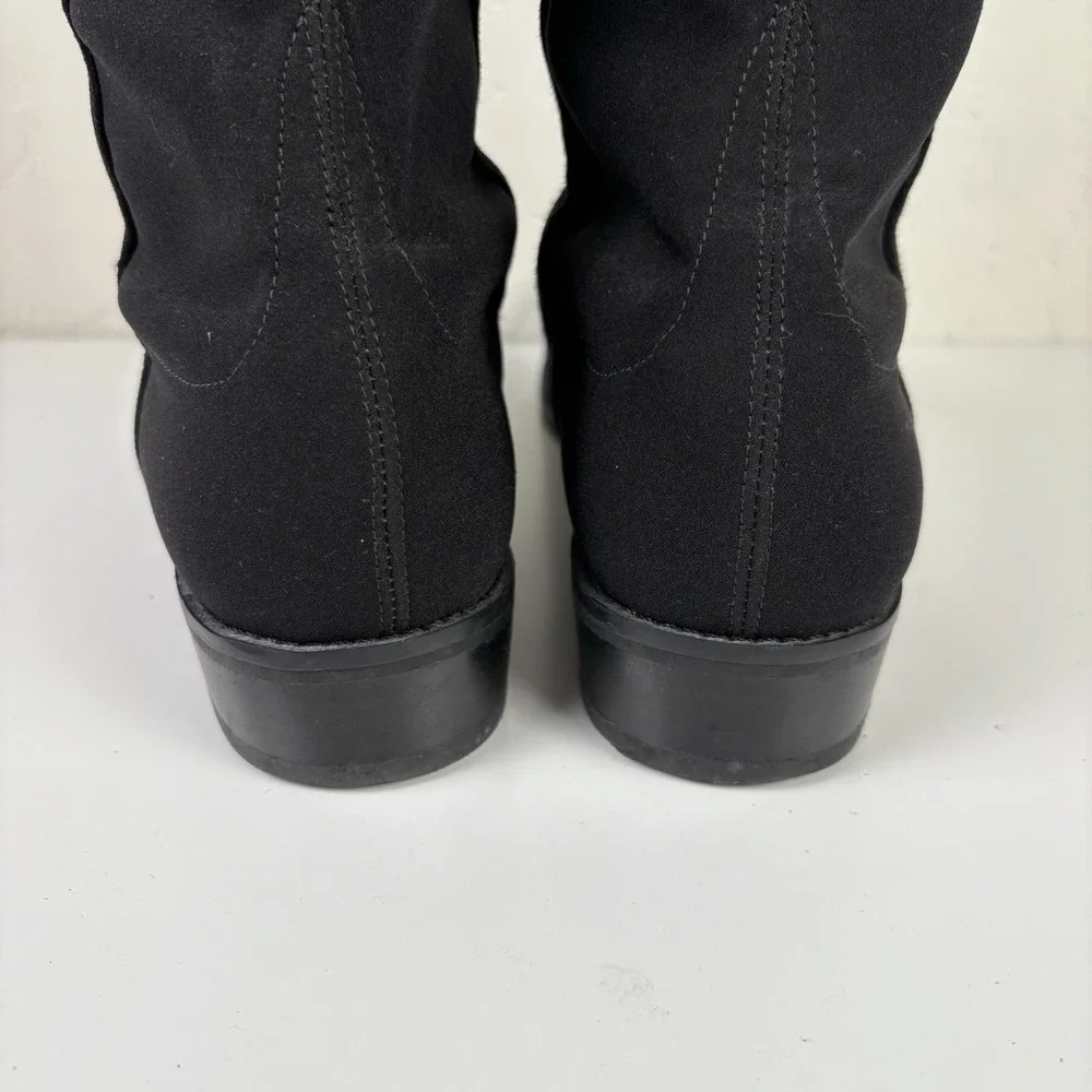 Stuart Weitzman 50/50 Over-the-Knee Boot Women's‎ Size 7 1/2 Black Suede
